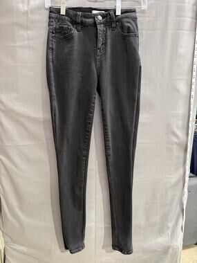 Pistola Womens Gray Coated Skinny Jeans Size 25 Charcoal Faux Leather Look